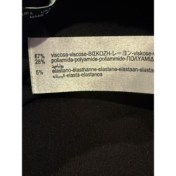 Zara Professional Straight Pencil Fitted Midi Stretch Skirt Back Slit L Black - Picture 9 of 15